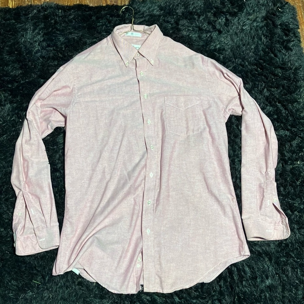 Vintage Sears Roebuck Shirt Mens XL Pink Button Down 90s